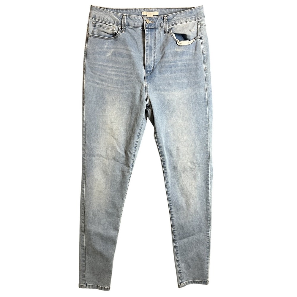 Forever 21 Women's Light Wash Skinny‎ Jeans Size 11 High Rise Stretch Denim
